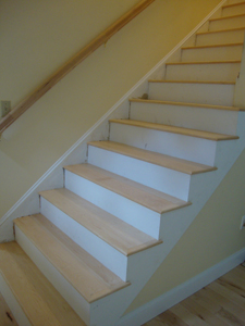 Stairs on hardwood floors